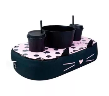 Kit Almofada Porta Pipoca Dupla - Miau - Gatinha - Uatt