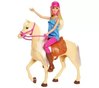 Boneca e Figura - Barbie Pets e Horses - Barbie com Cavalo - Mattel
