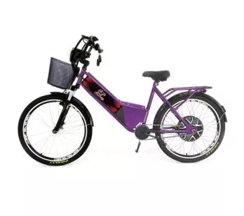 Bicicleta Elétrica - Street PAM - Cestinha - 800w 48v Lithium - Roxa - Plug and Move
