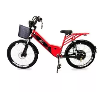 Bicicleta Elétrica - Street Plus PAM - Cestinha - 800w Lithium - Vermelha - Plug and Move