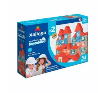 Blocos de Montar - Brincando de Engenheiro 2 - 53 Peças - Xalingo