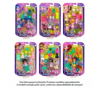 Conjunto e Boneca - Polly Pocket - 19 peças - Sortida - Mattel
