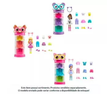 Conjunto e Boneca - Polly Pocket - Closet Giratório - Sortido - Mattel