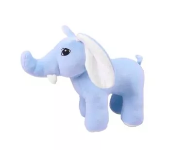 Pelúcia Infantil - Elefante Pipoca - Azul - W.U. Bichos de Pelúcia