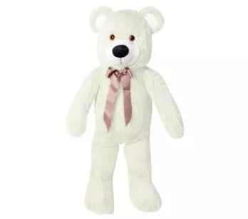 Pelúcia Infantil - 80 cm - Urso Rafael - M - Marfim - W.U. Bichos de Pelúcia