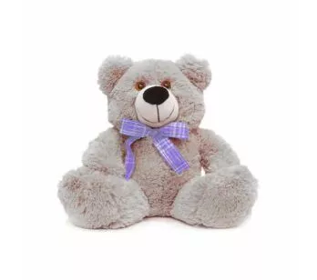 Pelúcia Infantil - 24 cm - Urso Fofuxo - P - Areia - W.U. Bichos de Pelúcia