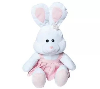 Pelúcia Infantil - 30 cm - Coelha Bela - W.U. Bichos de Pelúcia