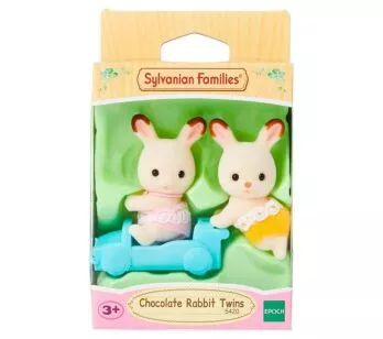 Figuras - Sylvanian Families - Gêmeos Coelho Chocolate - Epoch Magia
