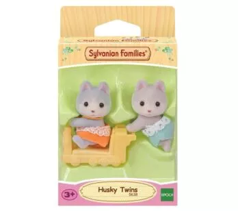 Figuras - Sylvanian Families - Gêmeos Huskys - Epoch Magia