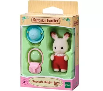 Figura - Sylvanian Families - Bebê Coelho Chocolate - Epoch Magia