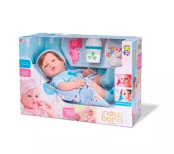 Boneco de Vinil - Diver New Born - Premium - Menino - Divertoys