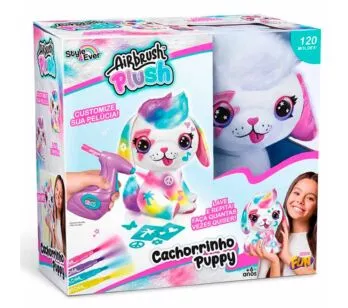 Pelúcia de Pintar - Style 4 Ever - Airbrush - Cachorrinho - Fun Divirta-se