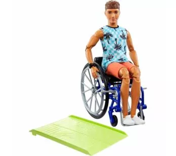 Boneco Articulado - Ken - Barbie Fashionista - Cadeira de Rodas - 196 - Mattel