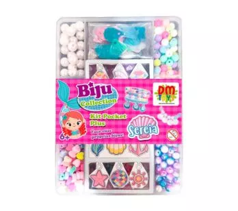 Kit Bijuterias Infantil - Biju Collection - Kit Sereia Pocket Plus - DM Toys