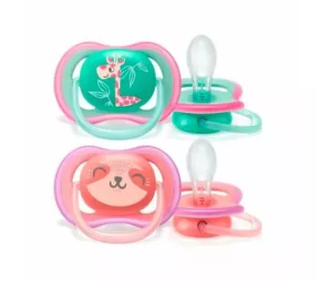 Kit 2 Chupetas - Ultra Air - 18m - Girafa-Preguiça - Philips Avent