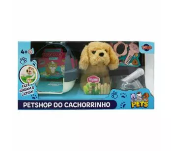 Pelúcia Interativa - PlayFull Pets - Petshop do Cachorrinho Caramelo - Toyng
