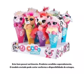 Pelúcia Infantil no Cone - Kiki Surprise - Fantasy - Sortido - Fun Divirta-se