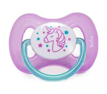Chupeta - Silicone Ultra Soft - 0-6m - Comfort - Unicórnio Rosa - Buba