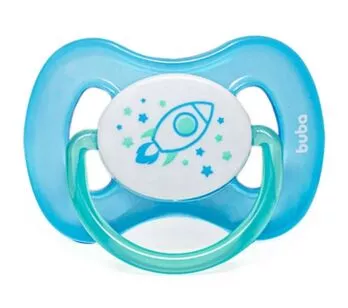 Chupeta - Silicone Ultra Soft - 6m - Comfort - Foguete Azul - Buba
