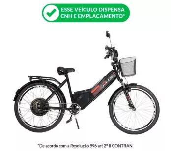 Bicicleta Elétrica - Confort - 800w - Preta - Duos Bikes
