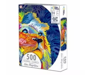 Quebra-Cabeça - 500 Peças - Leão Majestoso - Pais & Filhos