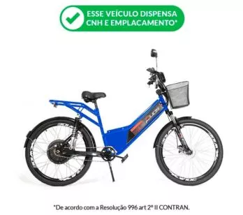 Bicicleta Elétrica - Confort Full - 800w - Azul - Duos Bikes