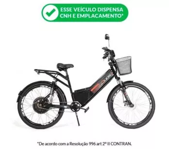 Bicicleta Elétrica - Confort Full - 800w - Preta - Duos Bikes