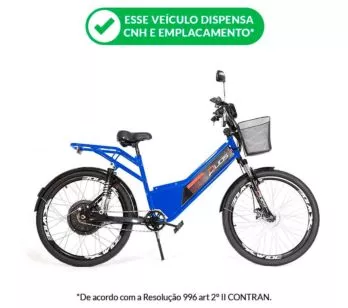 Bicicleta Elétrica - Confort Full - 800w Lithium - Azul - Duos Bikes