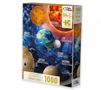 Quebra-Cabeça - 1000 Peças - Sistema Solar - Pais & Filhos