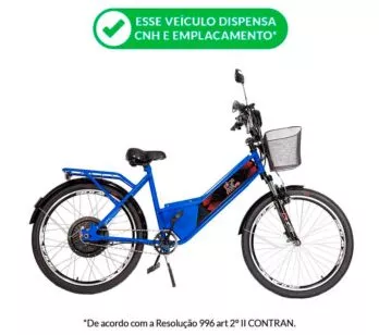 Bicicleta Elétrica - Street PAM - 800w - Azul - Plug and Move