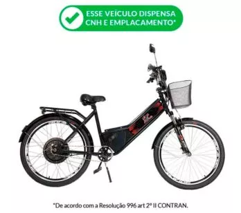 Bicicleta Elétrica - Street PAM - 800w - Preta - Plug and Move