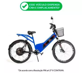 Bicicleta Elétrica - Street Plus PAM - 800w 48v - Azul - Plug and Move