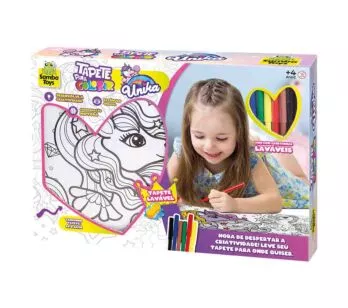 Tapete para Colorir Infantil - Unicórnio - Samba Toys