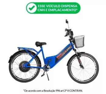 Bicicleta Elétrica - Confort - 800w - Azul - Duos Bikes