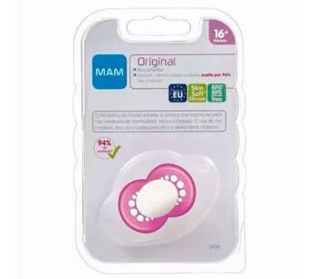 Chupeta - Clássica - SkinSoft - 16m - Rosa - MAM