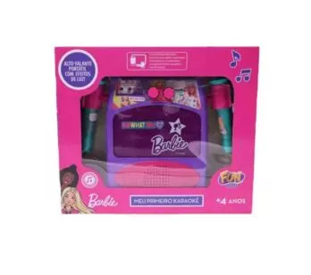 Microfone Infantil - Barbie - Meu Primeiro Karaokê - Fun Divirta-se