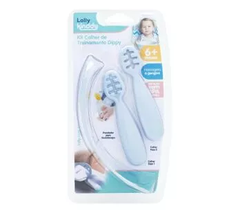 Kit Colheres de Treinamento - Dippy - Kinddy - Azul - Lolly