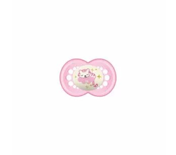 Chupeta - SkinSoft - Night - Brilha no Escuro - 6m - Tigre - Rosa - MAM