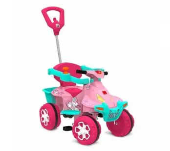 Quadriciclo Infantil - Passeio e Pedal - Smart Quad - Rosa - Bandeirante