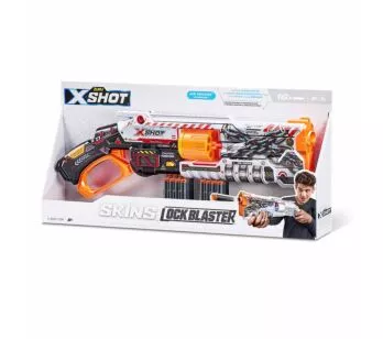 Lançador de Dardos - X-Shot - Skins - Lock Blaster - 24 Dardos - Candide