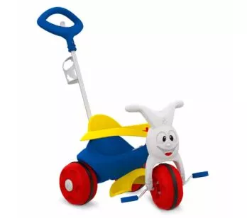 Triciclo Infantil - Passeio e Pedal - Europa - Azul - Bandeirante