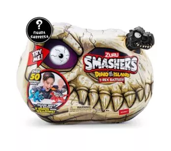 Figura Surpresa - Smashers Dino Island - T-Rex Battle - Crânio Gigante - 50 Surpresas - Fun Divirta-se