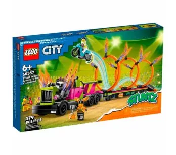 LEGO City Stuntz - Caminhão de Acrobacias e Desafio do Anel de Fogo - 479 peças - Lego