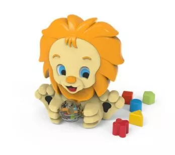Figura de Atividades - Amigo Leão - 5 Peças - TaTeTi
