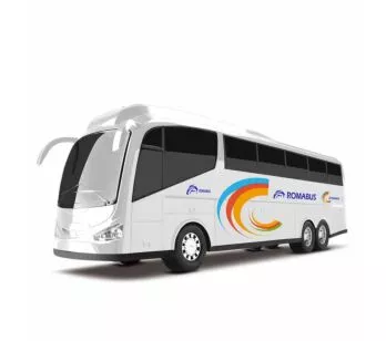 Ônibus Roda Livre - Viação Roma Bus Executive - Branco - Roma