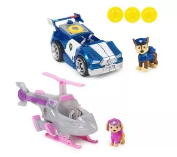 Veículo - Patrulha Canina: Um Filme Superpoderoso - Conjunto Veículos Chase e Skye - Sunny Brinquedos