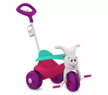 Triciclo Infantil - Passeio e Pedal - Europa - Rosa - Bandeirante