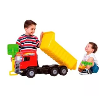 Caminhão Roda Livre - Super Caçamba - Pá e Rastelo - Magic Toys