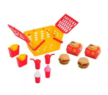 Kit Comidinha Infantil - Cesta Pic Burguer - Magic Toys