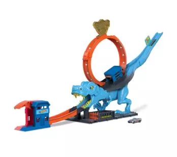 Conjunto e Pista - Hot Wheels City - Mordida de T-Rex - Mattel